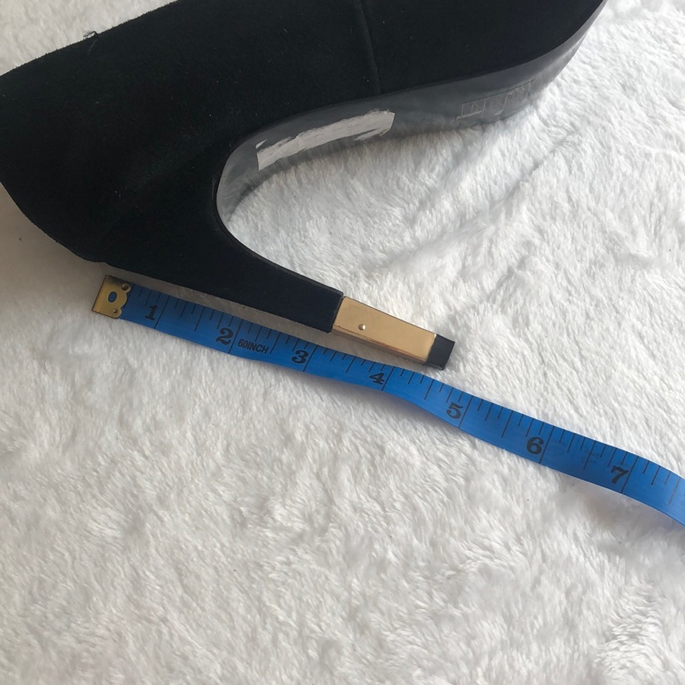 Topshop Black Suede High Heels Size 39 8.5 - Picture 10 of 15